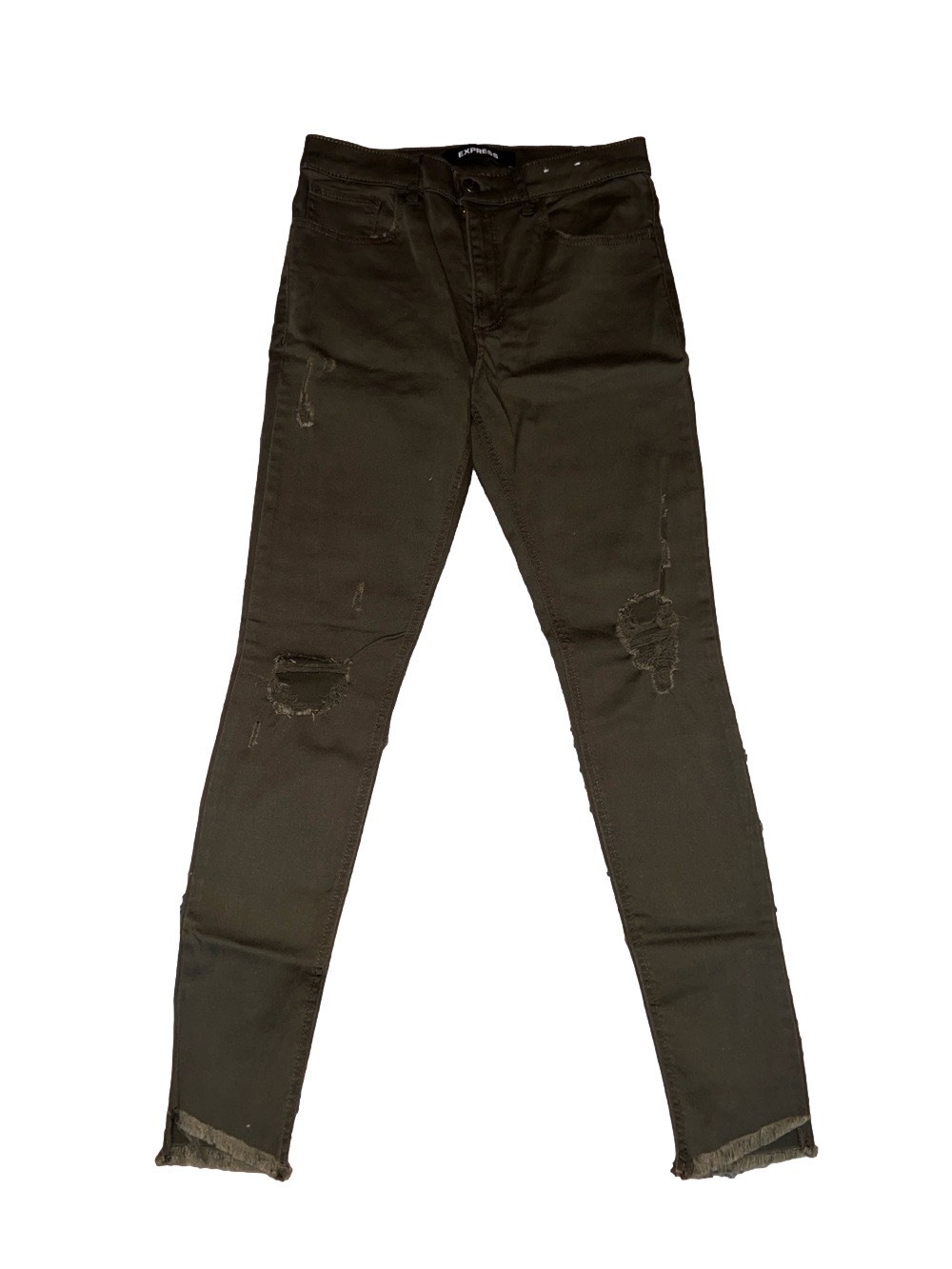 Express Olive Green High-Rise Leggings